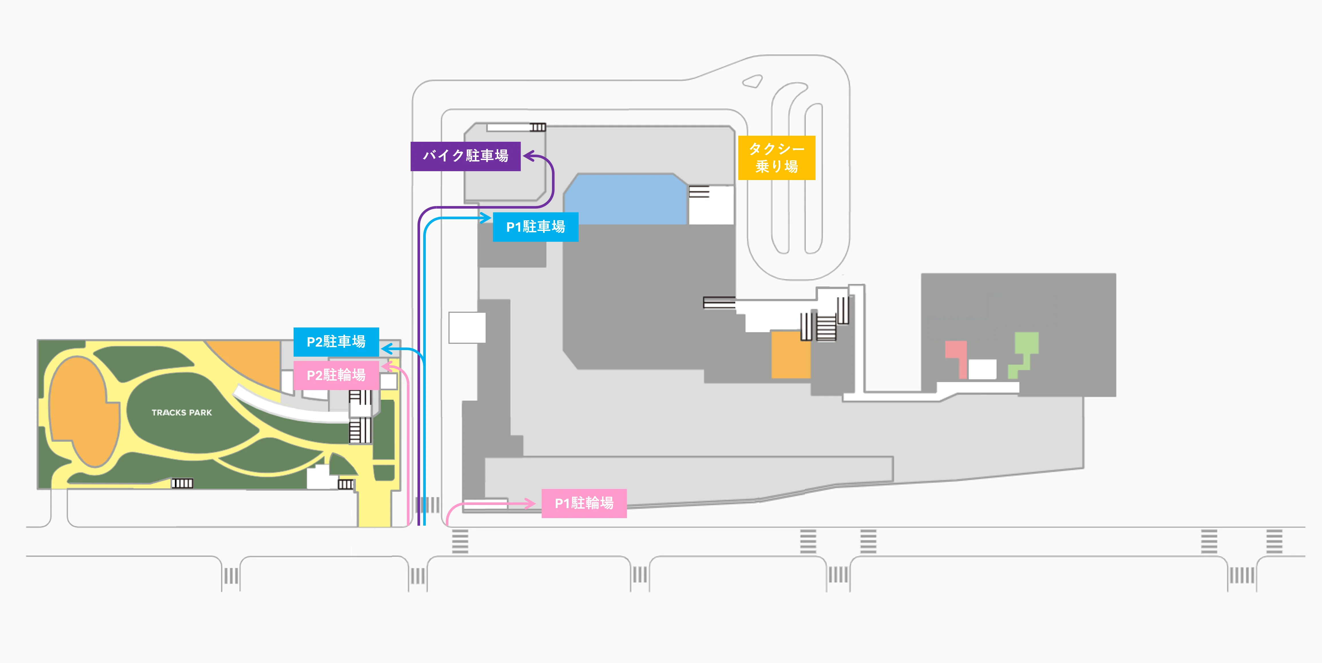 駐車場のご案内の地図