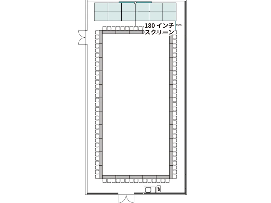 ロの字形式のレイアウト